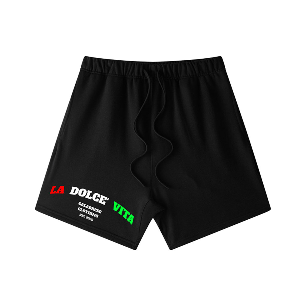 CALABRESE UNISEX BLACK SHORTS AND SHIRT SET